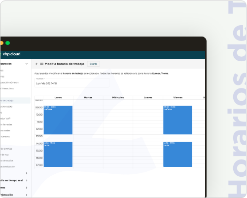 horarios de trabajo xbp